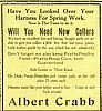 1910 Advertisement - Albert Crabb